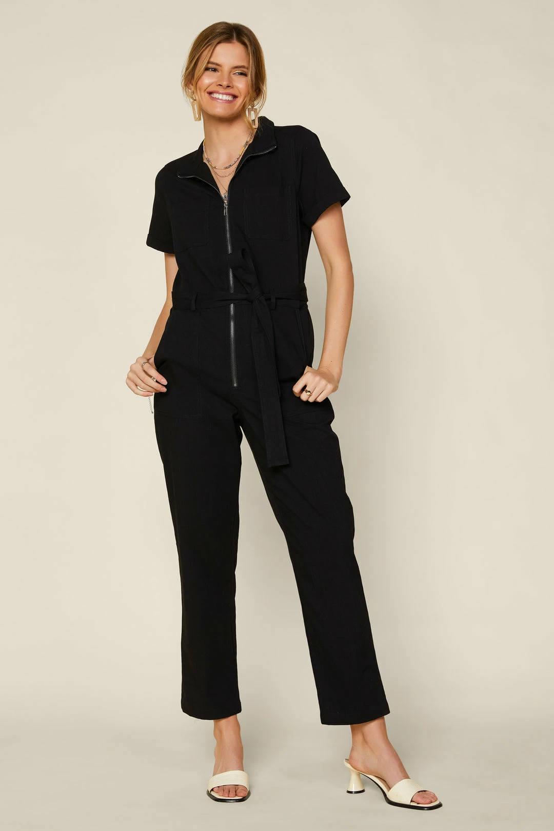 SKIES ARE BLUE New In Clothing Zip Front Utility Jumpsuit 4 SKIES ARE BLUE New In Clothing Zip Front Utility Jumpsuit