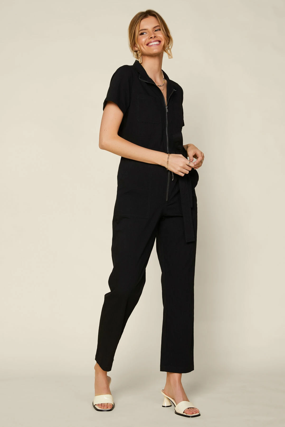 SKIES ARE BLUE New In Clothing Zip Front Utility Jumpsuit 3 SKIES ARE BLUE New In Clothing Zip Front Utility Jumpsuit