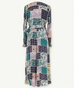 SKIES ARE BLUE Patch Print Wrap Dress Clothing