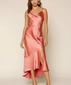 SKIES ARE BLUE Cowl Neck Midi Dress Clothing 8 SKIES ARE BLUE Cowl Neck Midi Dress Clothing