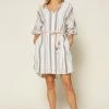 SKIES ARE BLUE Striped Linen Shirt Dress Clothing 2 SKIES ARE BLUE Striped Linen Shirt Dress Clothing
