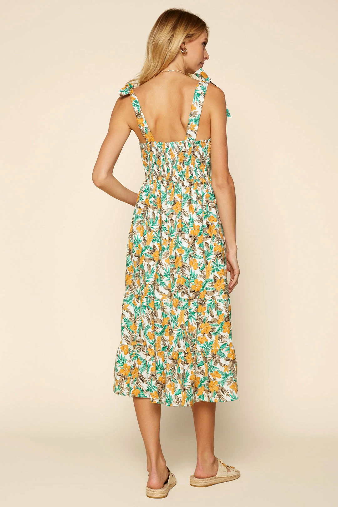 SKIES ARE BLUE Tropical Tie Shoulder Dress Clothing 6 SKIES ARE BLUE Tropical Tie Shoulder Dress Clothing