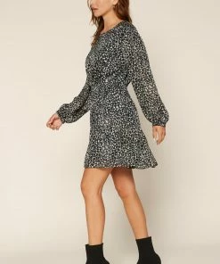 SKIES ARE BLUE Chiara Leopard Mini Dress 10 SKIES ARE BLUE Chiara Leopard Mini Dress