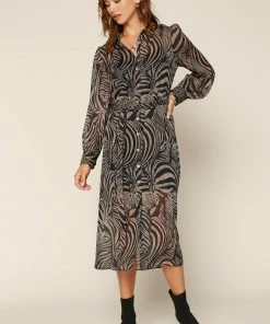 Skies Are Blue online shop 34 SKIES ARE BLUE Animal Print Button Down Dress