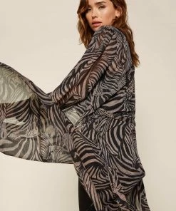 SKIES ARE BLUE Animal Print Button Down Dress 12 SKIES ARE BLUE Animal Print Button Down Dress