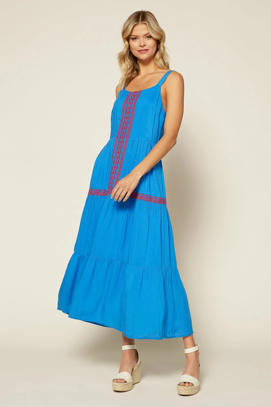 SKIES ARE BLUE Clothing Finley Embroidered Midi Dress 7 SKIES ARE BLUE Clothing Finley Embroidered Midi Dress