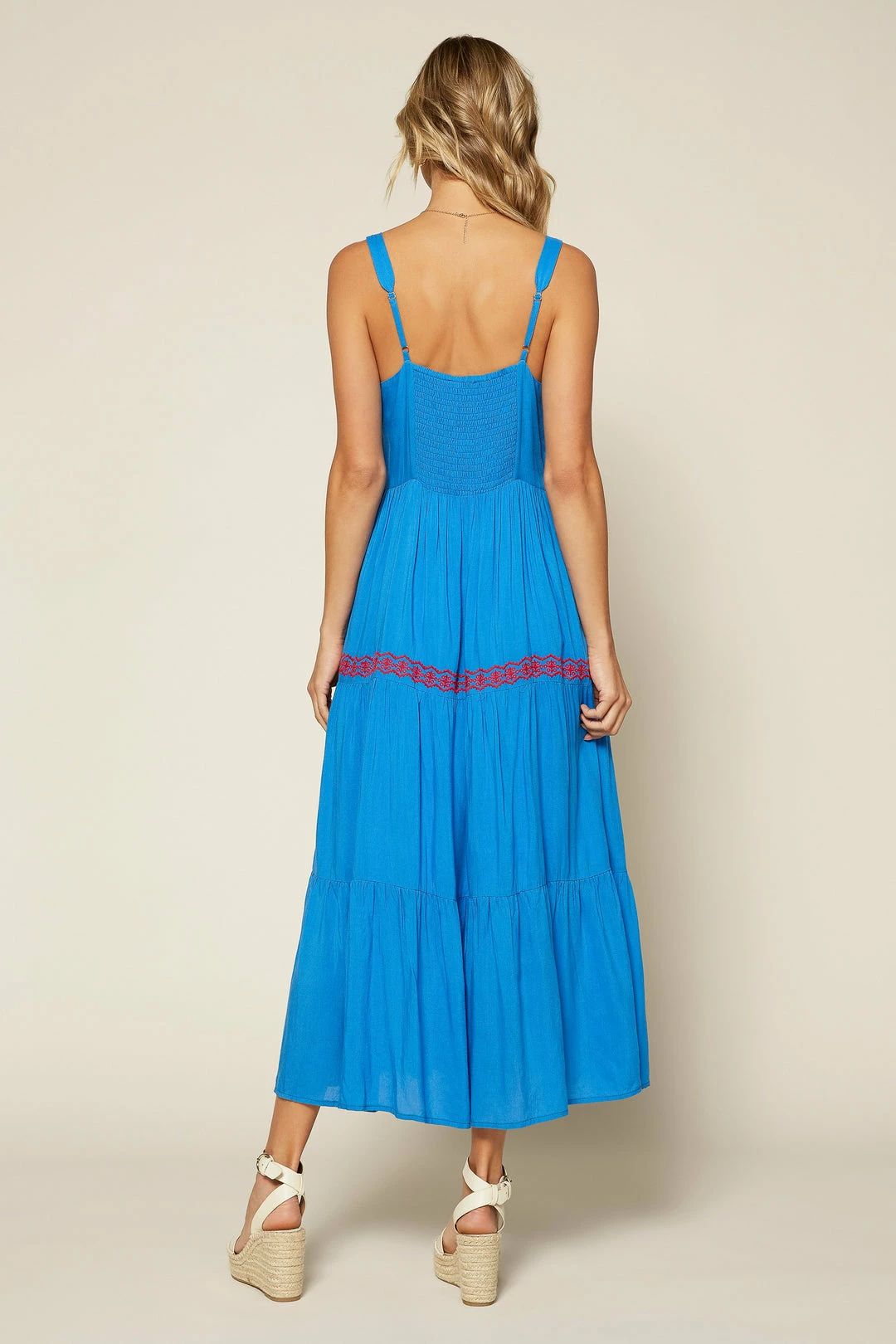 SKIES ARE BLUE Clothing Finley Embroidered Midi Dress 8 SKIES ARE BLUE Clothing Finley Embroidered Midi Dress