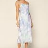 SKIES ARE BLUE Clothing Tie Dye Satin Cowl Dress 2 SKIES ARE BLUE Clothing Tie Dye Satin Cowl Dress