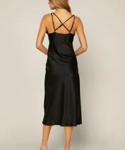 SKIES ARE BLUE Clothing Strappy Satin Cascade Dress 10 SKIES ARE BLUE Clothing Strappy Satin Cascade Dress