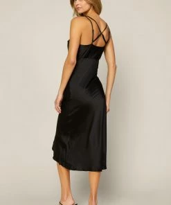 SKIES ARE BLUE Clothing Strappy Satin Cascade Dress 11 SKIES ARE BLUE Clothing Strappy Satin Cascade Dress