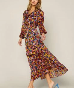 SKIES ARE BLUE Clothing Floral Print Layered Dress 11 SKIES ARE BLUE Clothing Floral Print Layered Dress