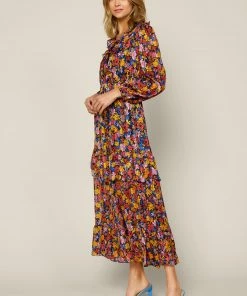 SKIES ARE BLUE Clothing Floral Print Layered Dress 12 SKIES ARE BLUE Clothing Floral Print Layered Dress