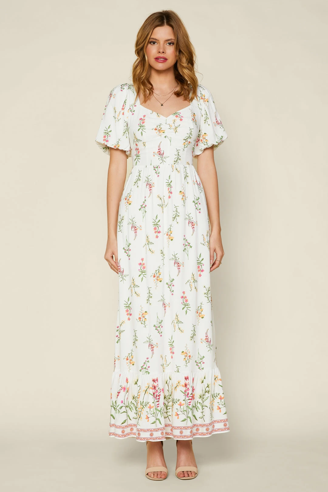 SKIES ARE BLUE Lexie Floral Border Print Dress 6 SKIES ARE BLUE Lexie Floral Border Print Dress