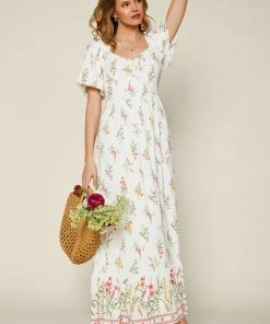 SKIES ARE BLUE Lexie Floral Border Print Dress 8 SKIES ARE BLUE Lexie Floral Border Print Dress