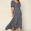 SKIES ARE BLUE Clothing Floral Ruffled Wrap Dress 2 SKIES ARE BLUE Clothing Floral Ruffled Wrap Dress