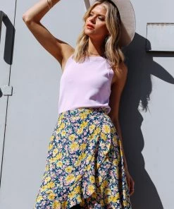 SKIES ARE BLUE Clothing Harper Floral Mini Skirt