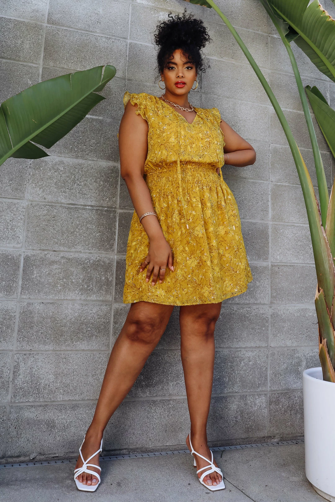 SKIES ARE BLUE Plus Size - River Floral Ruffle Dress Clothing 4 SKIES ARE BLUE Plus Size - River Floral Ruffle Dress Clothing