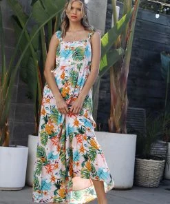 SKIES ARE BLUE Elliot Botanical Maxi Dress Clothing