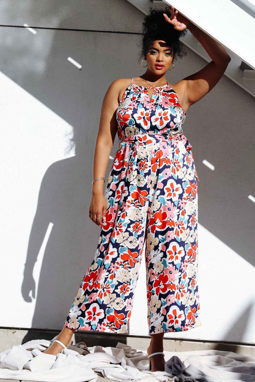 SKIES ARE BLUE Plus Size - Floral Wide Leg Jumpsuit 5 SKIES ARE BLUE Plus Size - Floral Wide Leg Jumpsuit