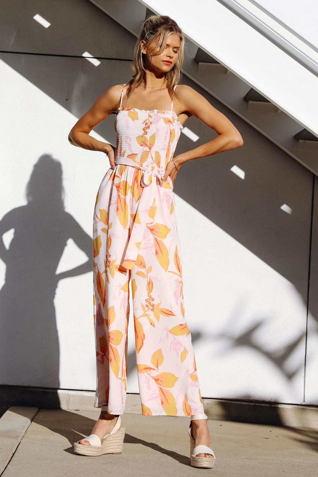 SKIES ARE BLUE Clothing Bailey Smocked Jumpsuit 4 SKIES ARE BLUE Clothing Bailey Smocked Jumpsuit