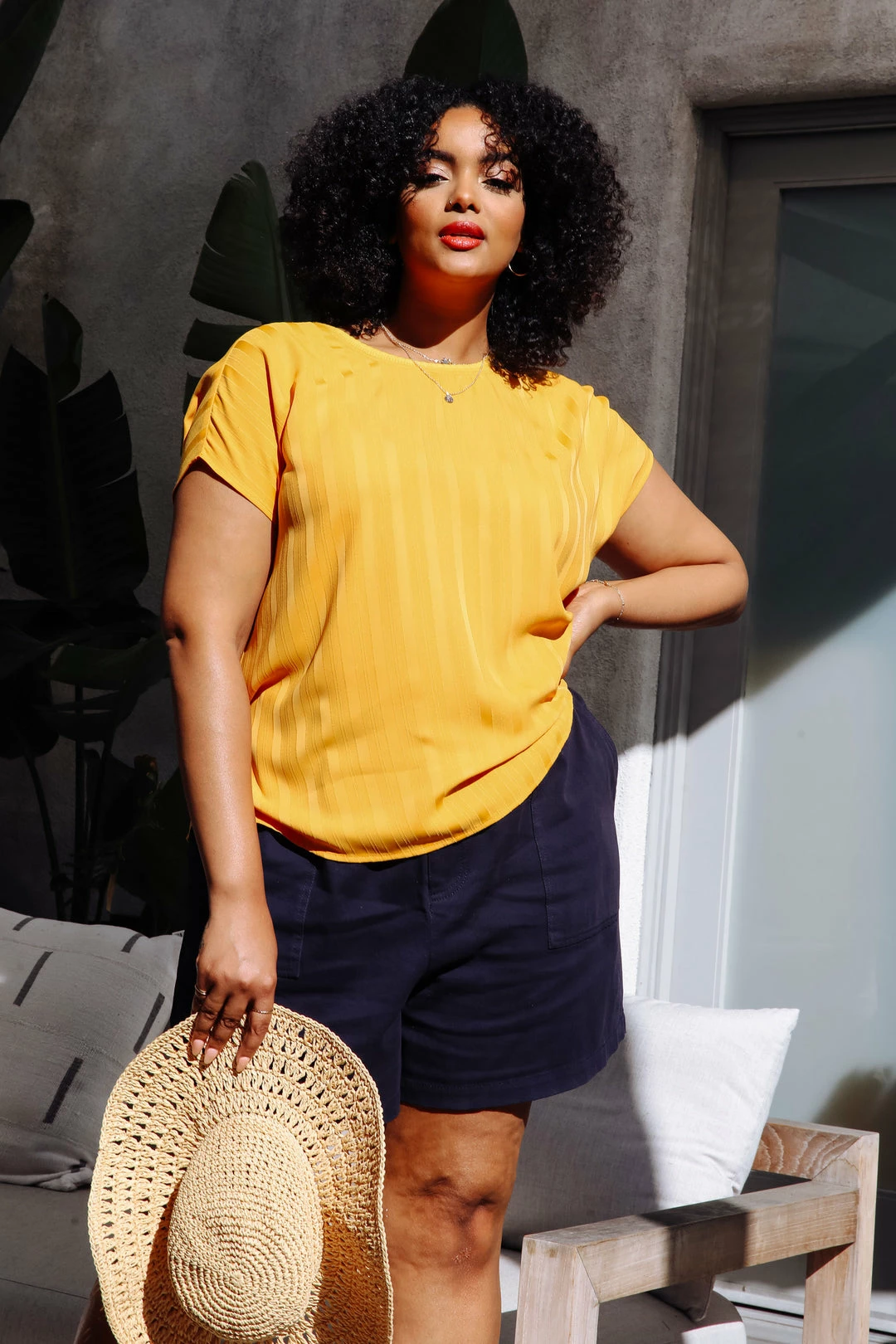 SKIES ARE BLUE Plus Size - Ember Striped Jacquard Blouse 3 SKIES ARE BLUE Plus Size - Ember Striped Jacquard Blouse