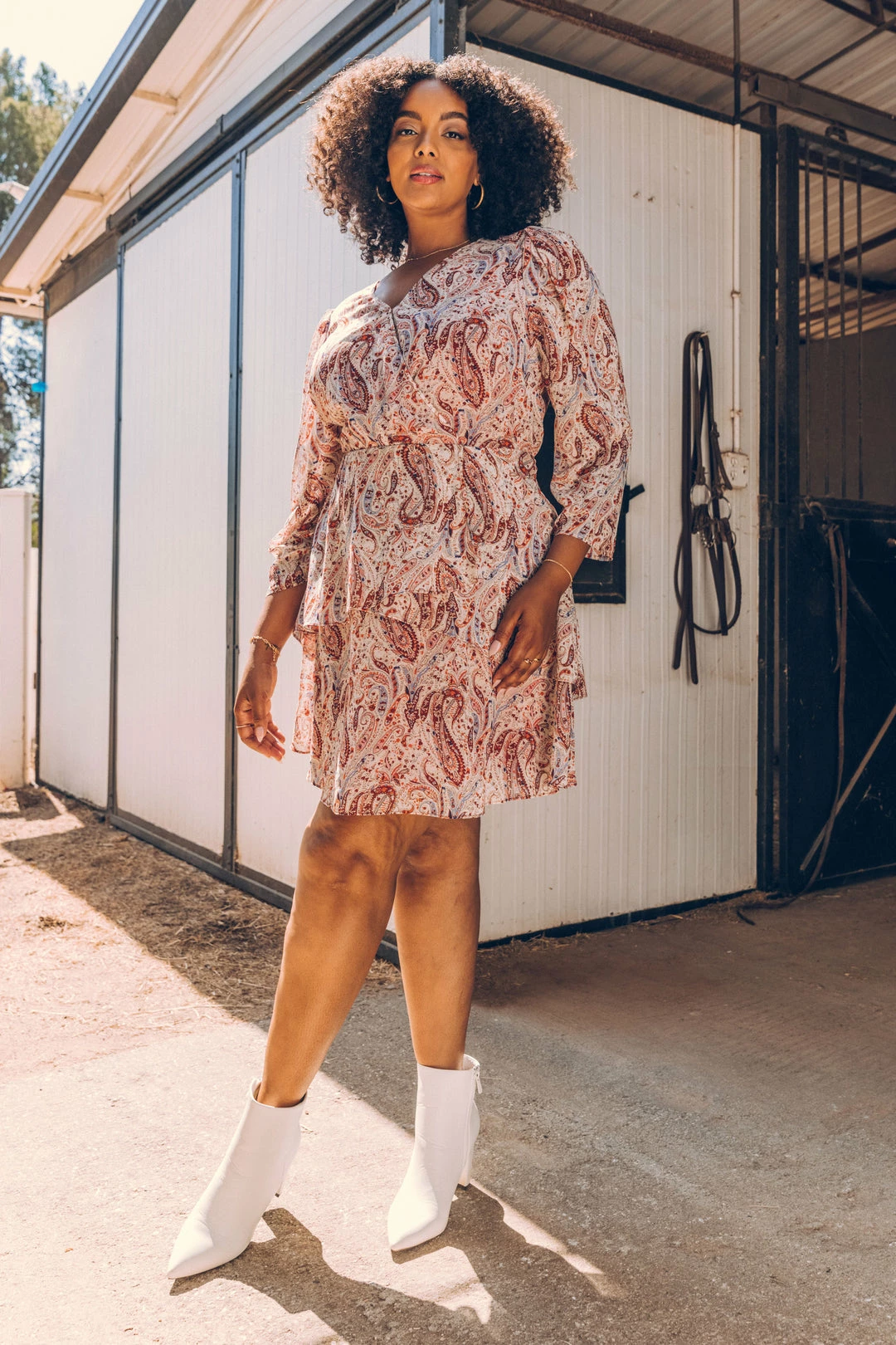 SKIES ARE BLUE Plus Size - Madison Paisley Mini Dress 3 SKIES ARE BLUE Plus Size - Madison Paisley Mini Dress