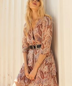 SKIES ARE BLUE Madison Paisley Mini Dress