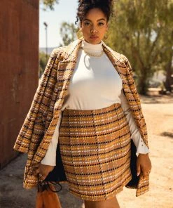 SKIES ARE BLUE Clothing Plus Size - Rachel Plaid Jacquard Skirt