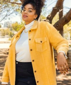SKIES ARE BLUE Plus Size - Myra Button Down Shacket Clothing