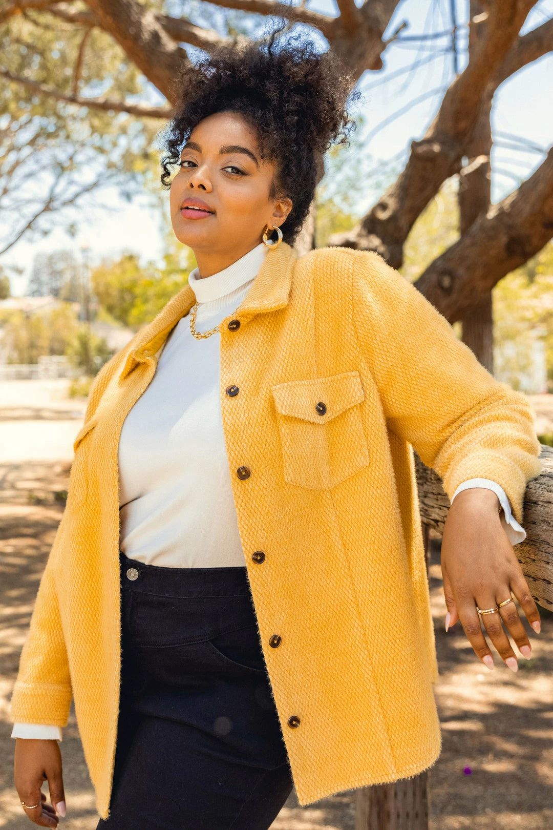 SKIES ARE BLUE Plus Size - Myra Button Down Shacket Clothing 3 SKIES ARE BLUE Plus Size - Myra Button Down Shacket Clothing