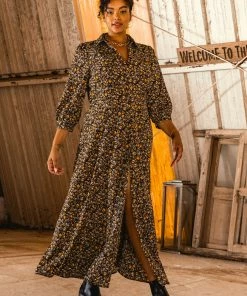 SKIES ARE BLUE Plus Size - Angelina Floral Maxi Dress