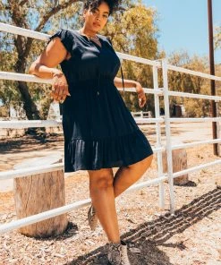 SKIES ARE BLUE Clothing Plus Size - Penelope Pleated Mini Dress