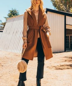 SKIES ARE BLUE Clothing Eden Belted Long Vest