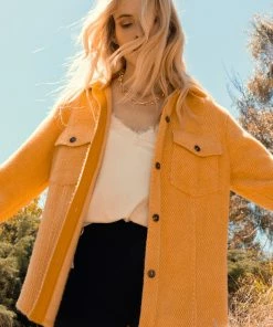 SKIES ARE BLUE Myra Button Down Shacket Clothing