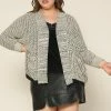 SKIES ARE BLUE Plus Size - Marled Knit Cardigan 1 SKIES ARE BLUE Plus Size - Marled Knit Cardigan