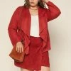 SKIES ARE BLUE Clothing Plus Size - Faux Suede Drape Jacket 2 SKIES ARE BLUE Clothing Plus Size - Faux Suede Drape Jacket