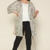 SKIES ARE BLUE Plus Size - Belted Sequin Duster Clothing
