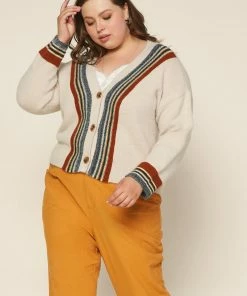 SKIES ARE BLUE Plus Size - Multi Stripe Cardigan 7 SKIES ARE BLUE Plus Size - Multi Stripe Cardigan