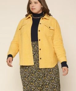 SKIES ARE BLUE Plus Size - Myra Button Down Shacket Clothing