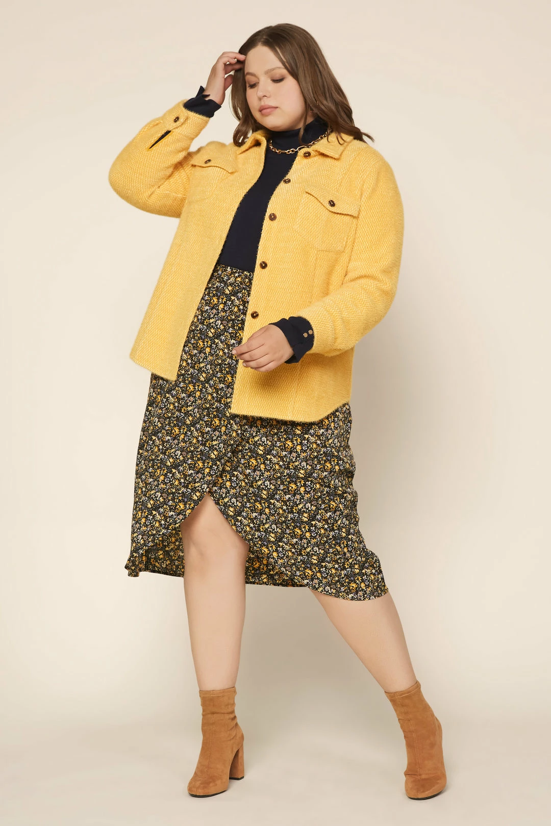 SKIES ARE BLUE Plus Size - Myra Button Down Shacket Clothing 5 SKIES ARE BLUE Plus Size - Myra Button Down Shacket Clothing