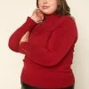 SKIES ARE BLUE Plus Size - Turtleneck Button Sleeve Top 1 SKIES ARE BLUE Plus Size - Turtleneck Button Sleeve Top
