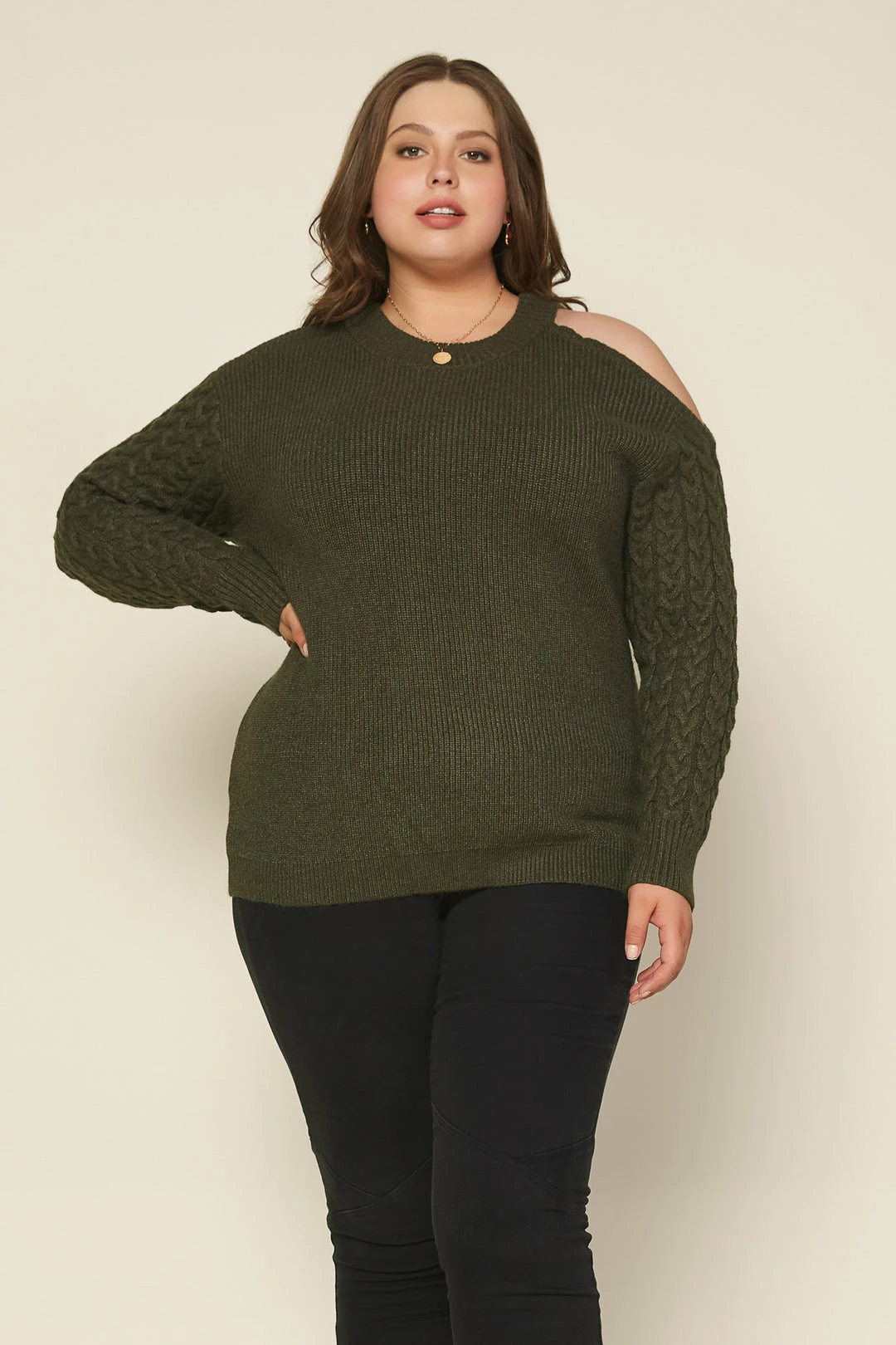 SKIES ARE BLUE Clothing Plus Size - Layla Cutout Shoulder Sweater 5 SKIES ARE BLUE Clothing Plus Size - Layla Cutout Shoulder Sweater