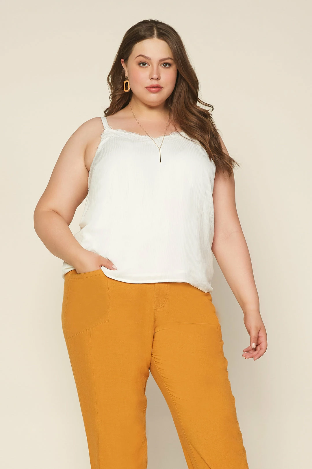 SKIES ARE BLUE Clothing Plus Size - Lace Detail Camisole 3 SKIES ARE BLUE Clothing Plus Size - Lace Detail Camisole