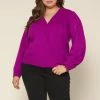 SKIES ARE BLUE Plus Size - Pointelle Wrap Sweater 1 SKIES ARE BLUE Plus Size - Pointelle Wrap Sweater