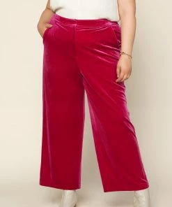 SKIES ARE BLUE Clothing Plus Size - Velvet Wide Leg Pants 7 SKIES ARE BLUE Clothing Plus Size - Velvet Wide Leg Pants