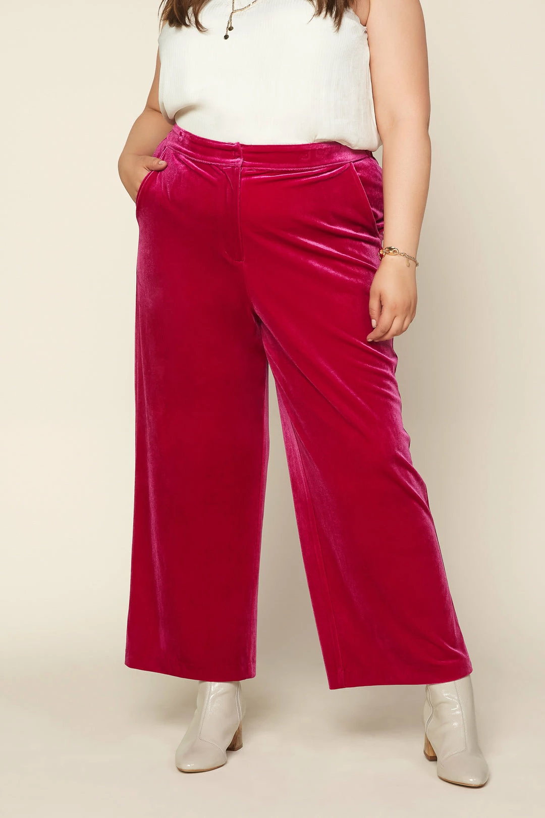 SKIES ARE BLUE Clothing Plus Size - Velvet Wide Leg Pants 5 SKIES ARE BLUE Clothing Plus Size - Velvet Wide Leg Pants