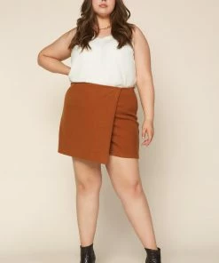 SKIES ARE BLUE Plus Size - Front Wrap Skort Clothing