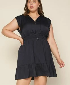 SKIES ARE BLUE Clothing Plus Size - Penelope Pleated Mini Dress