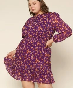 SKIES ARE BLUE Clothing Plus Size - Floral Swiss Dot Dress 7 SKIES ARE BLUE Clothing Plus Size - Floral Swiss Dot Dress