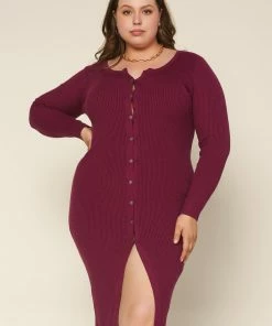 SKIES ARE BLUE Plus Size - Button Down Knit Dress 7 SKIES ARE BLUE Plus Size - Button Down Knit Dress